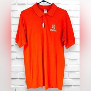 Gildan Men’s Large Syracuse Activewear Heavyweight UltraBlend Short Sleeve Polo